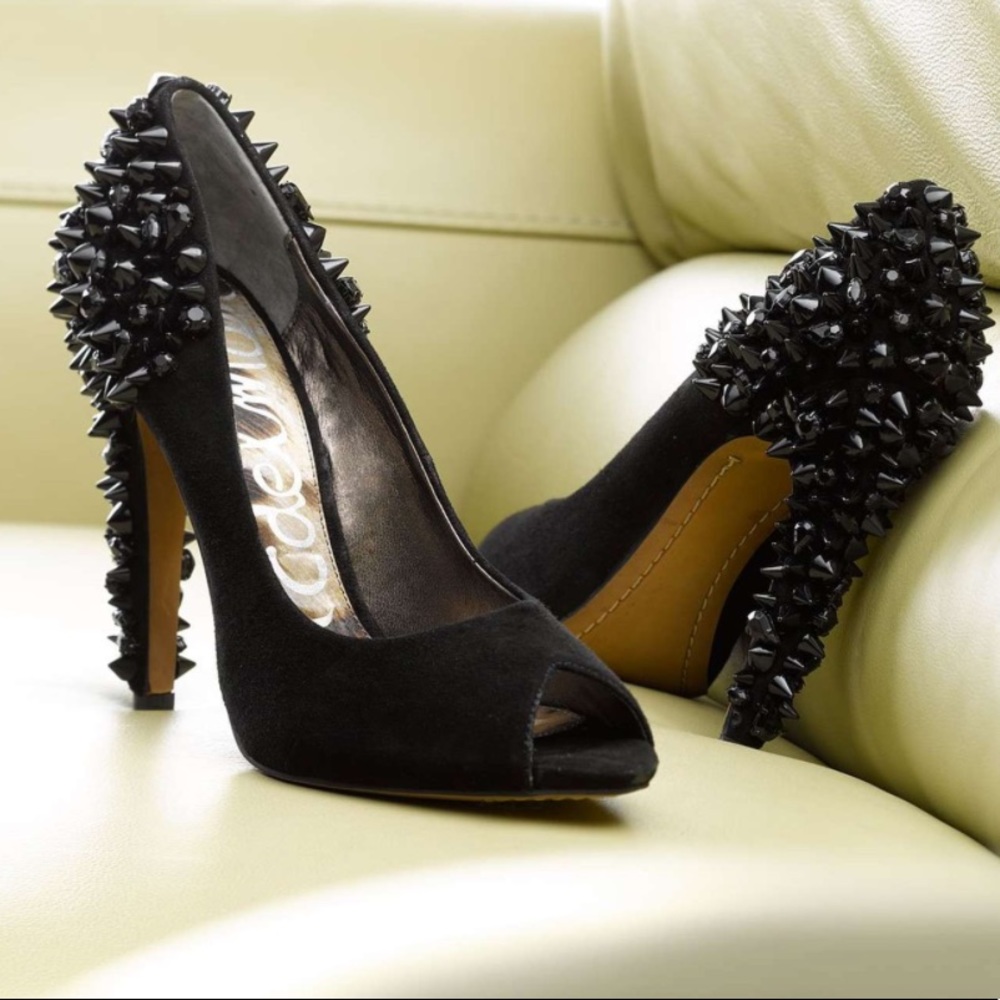 Sam Edelman Lorissa Pump Black Studded Heels